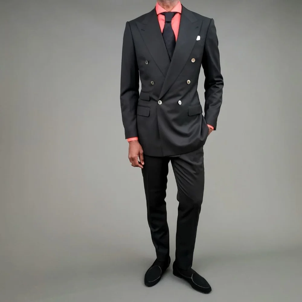 Grey Double Breasted Suit — Jack Mass Couture